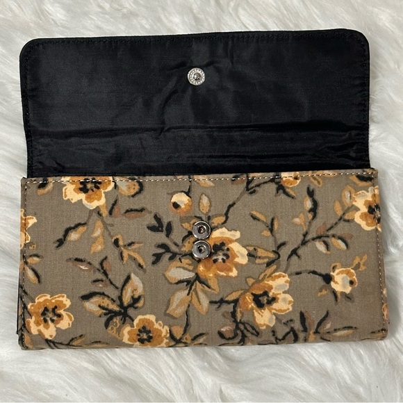 Longaberger Earth-tone Yellow Floral Wallet - Picture 4 of 11